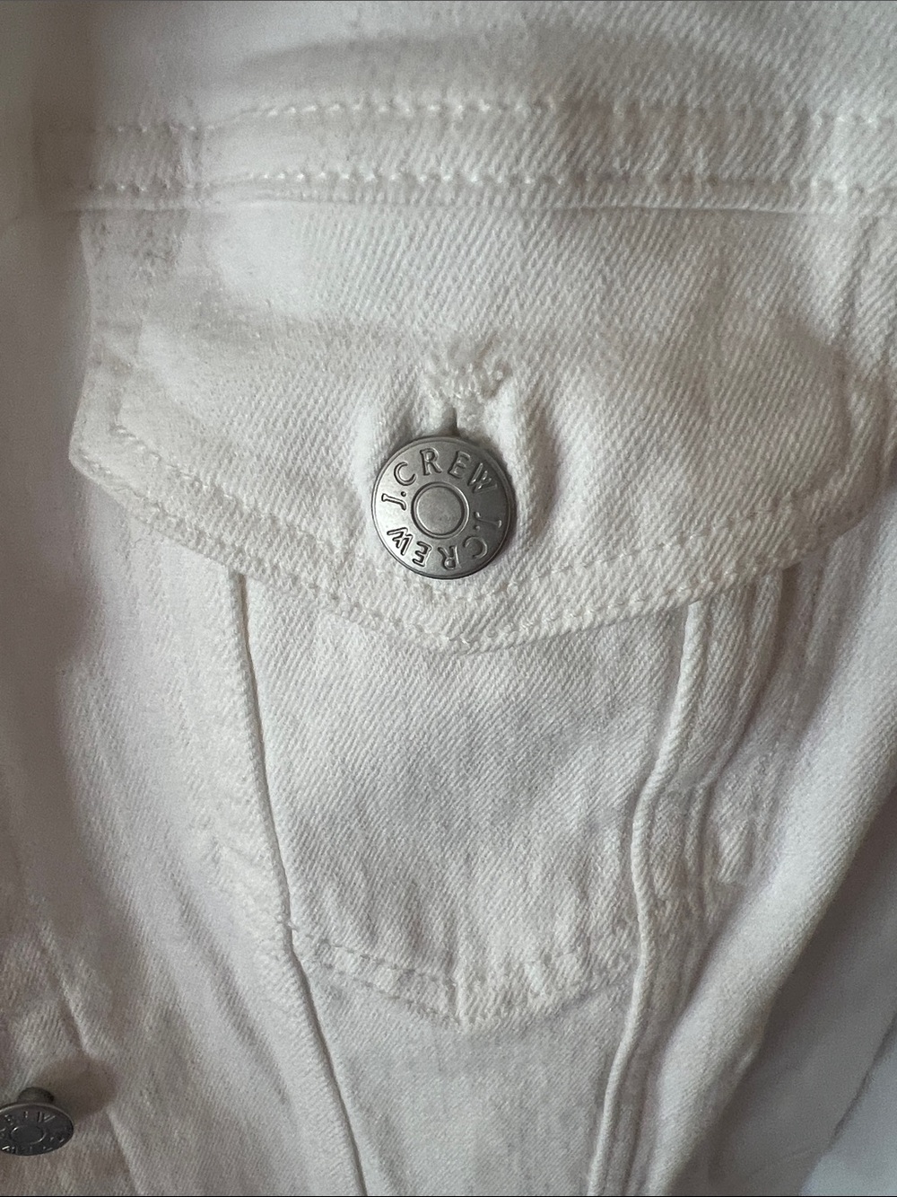 J. Crew White Denim Trucker Jacket - Picture 3 of 5